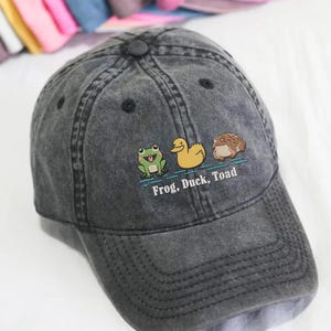 Embroidered FDT Frog Duck Toad Hat, FDT baseball cap, Subtle Anti Trump, Feminist Pride hat, Feminist Gift, Equality Matters, Animal Lover