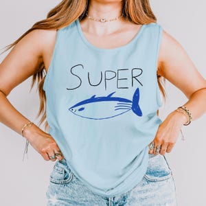 Super Tuna Comfort Colors Tank Top, Super Tuna Jin Shirt, Kim Seokjin Super Tuna Tee, Kpop Army Tank Top, Kpop Jin Fan Tee