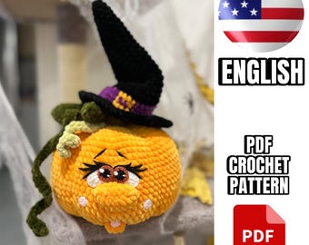 Crochet Pumpkin Pattern / Amigurumi Pattern PDF / English Crochet Pumpkin Scheme PDF / Amigurumi Design Pumpkin PDF