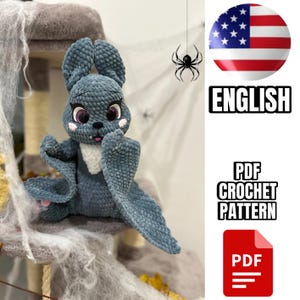 Crochet Bat Pattern / Amigurumi Pattern PDF / English Crochet Bat Scheme PDF / Amigurumi Design Bat PDF