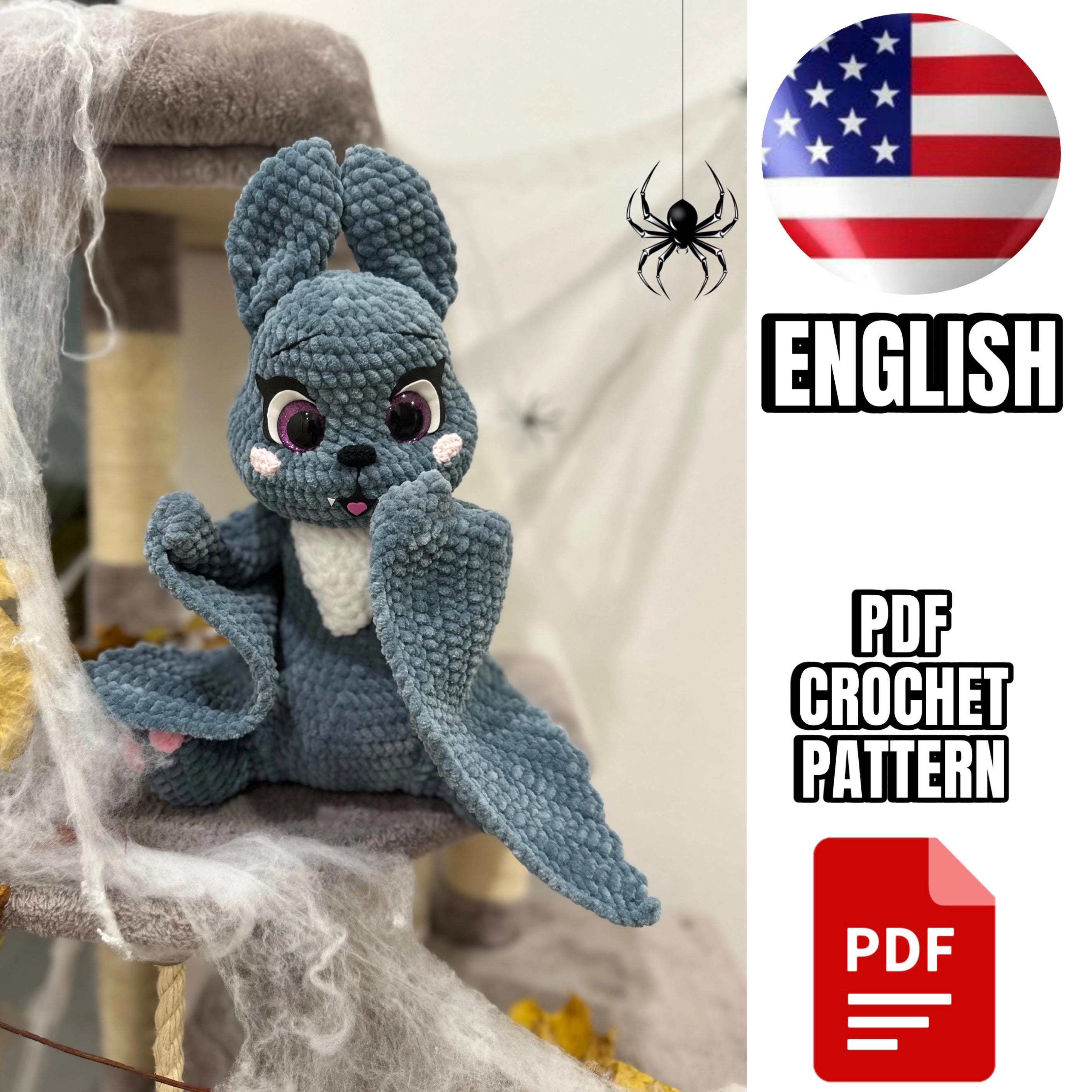 Crochet Bat Pattern / Amigurumi Pattern PDF / English Crochet Bat ...