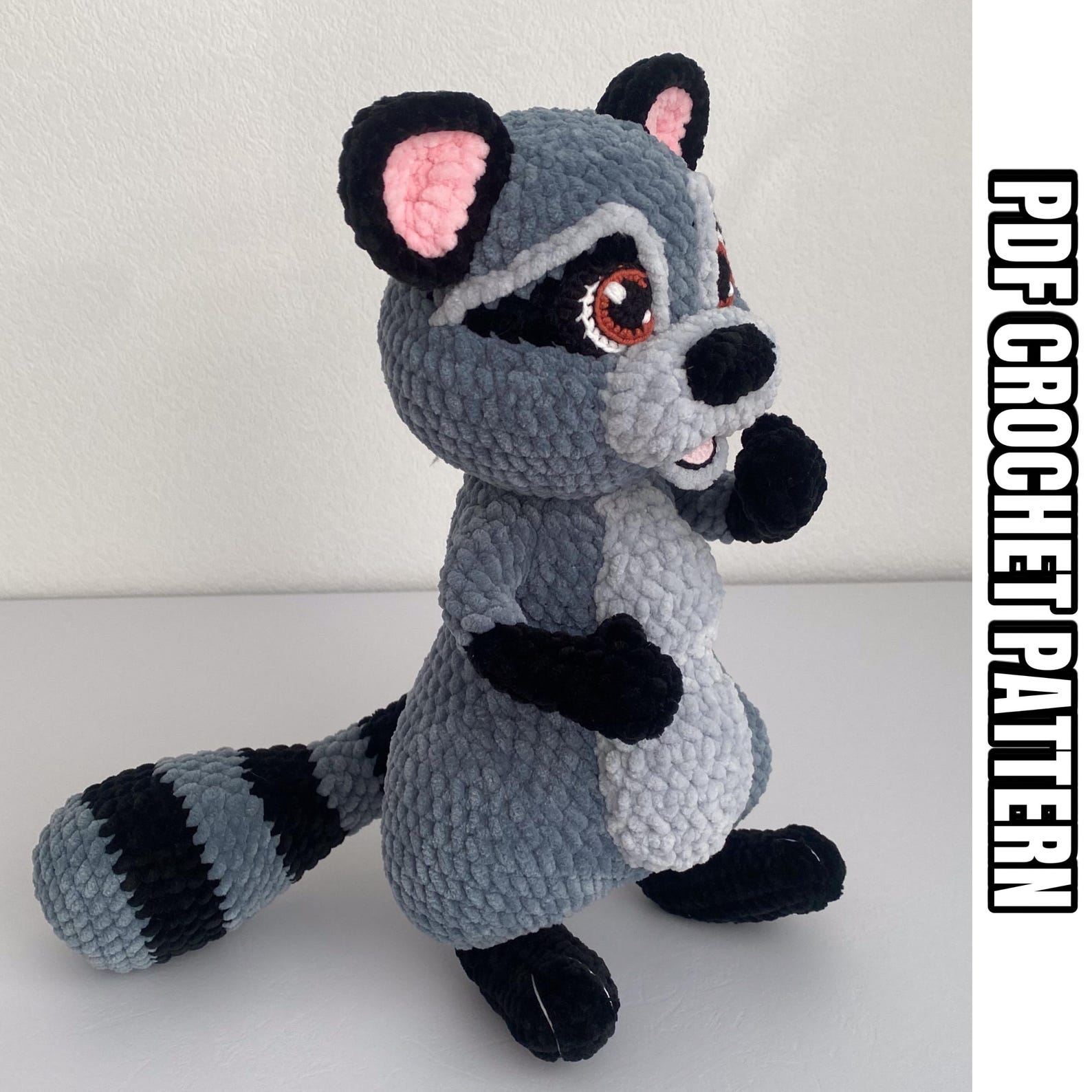 Crochet Raccoon Pattern / Amigurumi Pattern PDF / English Crochet ...