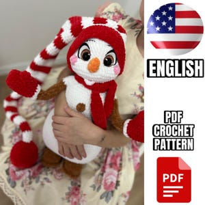 Crochet Snowman Pattern / Amigurumi Pattern PDF / English Crochet Snowman Scheme PDF / Amigurumi Design Snowman PDF