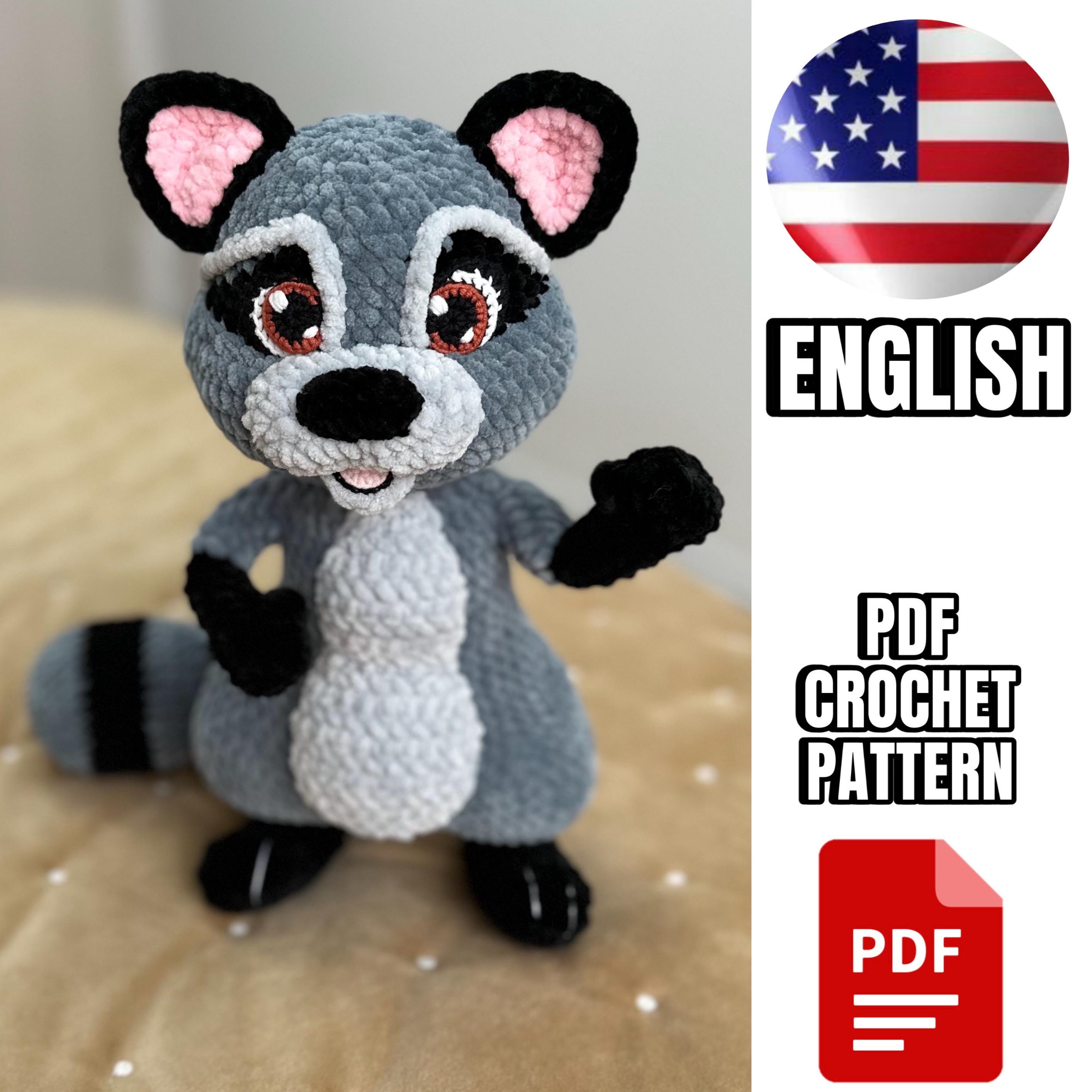 Crochet Raccoon Pattern / Amigurumi Pattern PDF / English Crochet ...