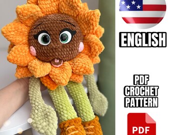 Sonnenblume Häkelanleitung / Amigurumi Muster PDF / English Crochet Sunflower Scheme PDF / Amigurumi Design Sonnenblume PDF