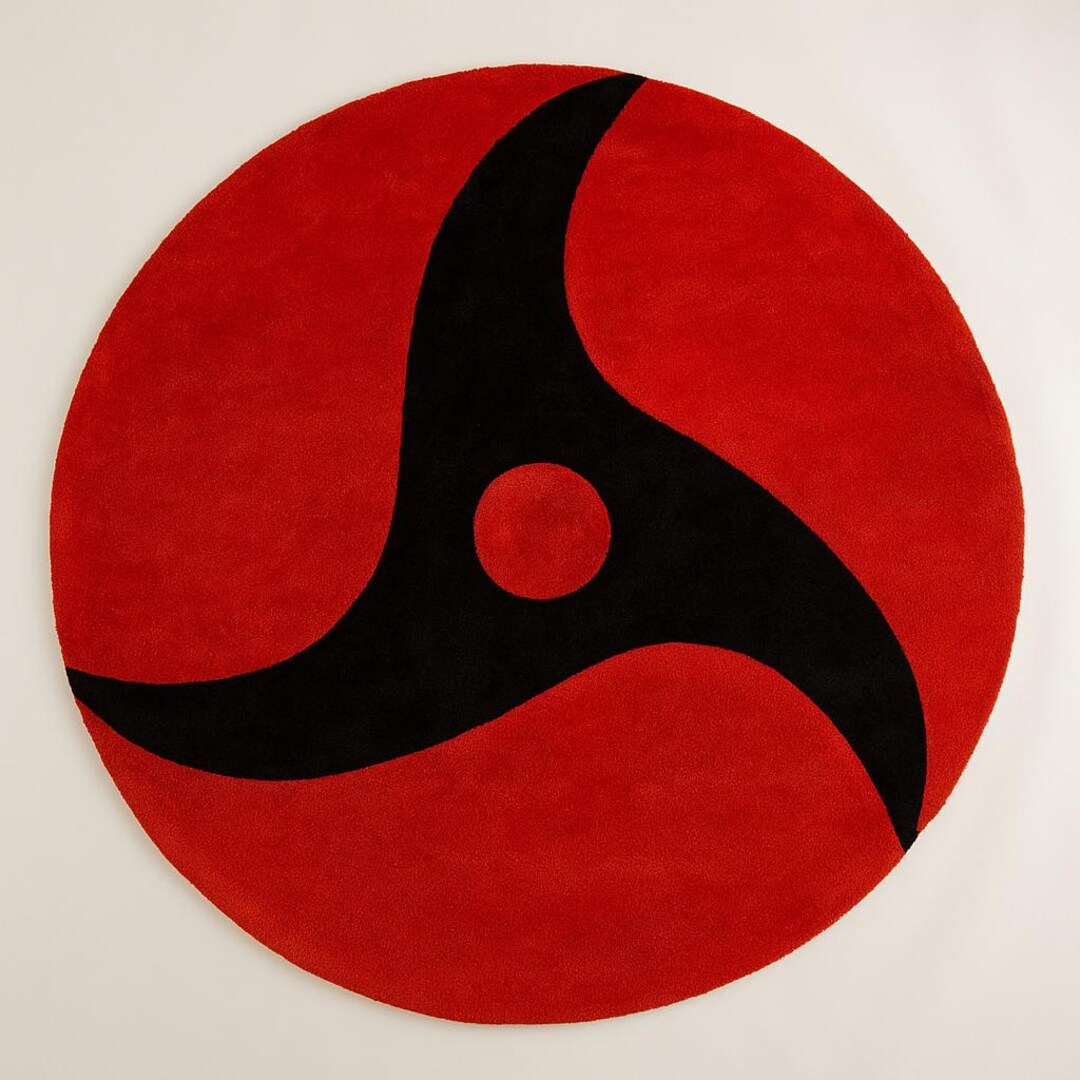 Sharingan Rug Pattern Red & Black Sharingan Rug: Hand-tufted Anime Accent Carpet - Etsy