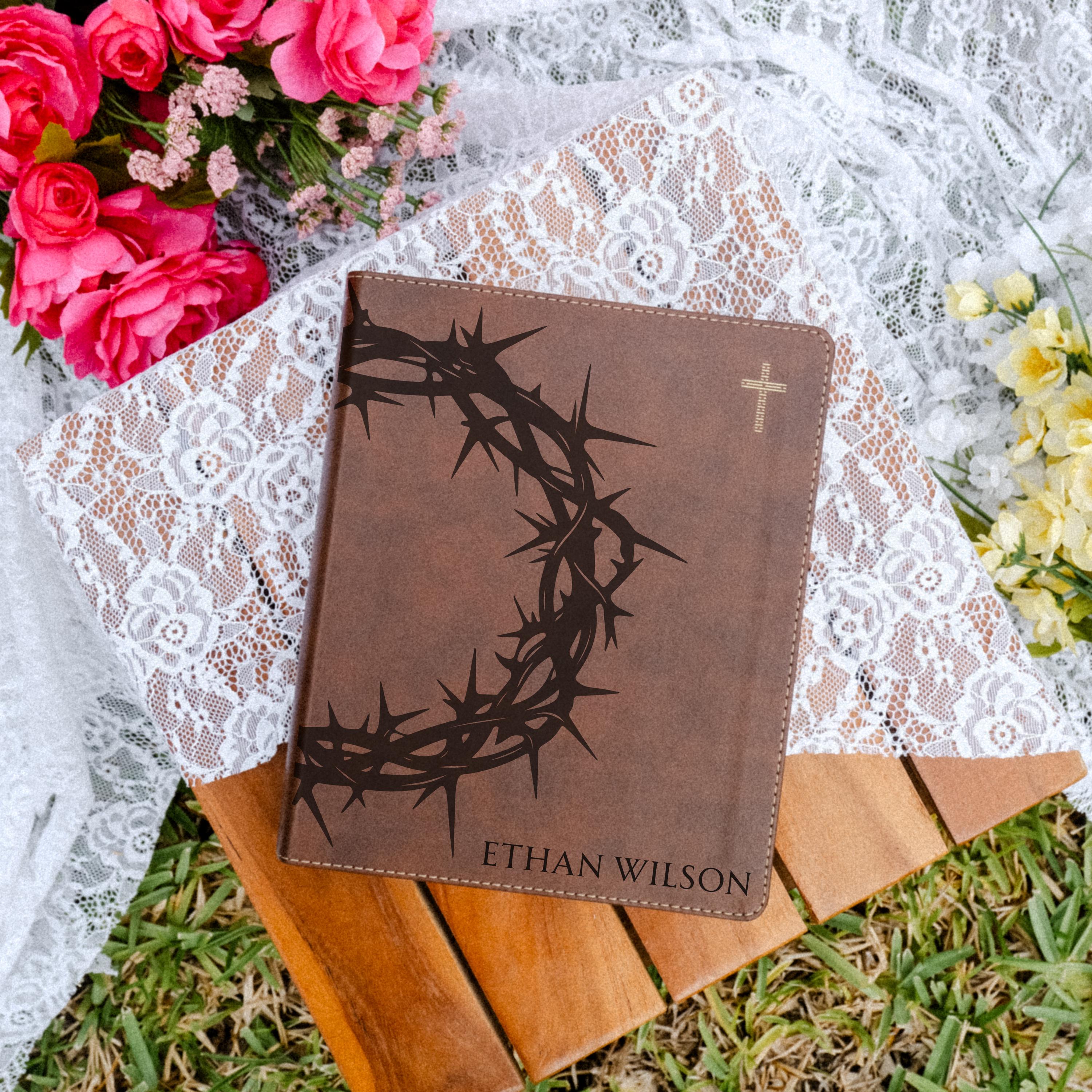 Personalized NIV Journaling Bible - Crown of Thorns Design