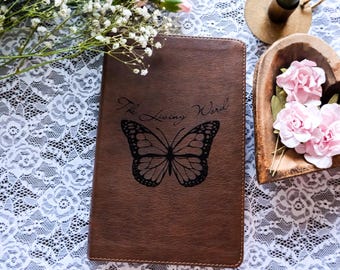 Personalized Butterfly NLT Bible: Engraved Imitation Leather, Filament App