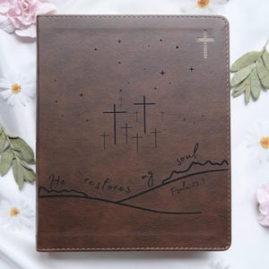 Personalized NIV Journaling Bible | Custom Name Laser Engraved Leather Bible | Customized Engraving Christian Gift for Women - Add Your Name