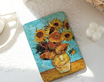 Van Gogh Sunflowers Kindle/Kobo Cover,Paperwhite 10th 11th 12th 6''6.8''7''Case,Clear Back Sleeve,Kindle Colorsoft Case,Auto Wake/Sleep