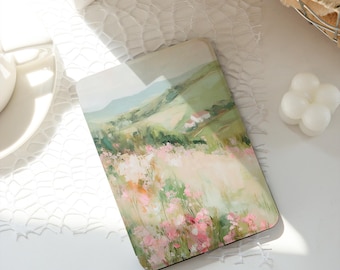 Pastel Landscape Kindle Case,Kindle/Kobo Cover,Paperwhite 10th 11th 12th 6'' 6.8'' 7'' Case,Clear Back Sleeve,Colorsoft Case,Auto Wake/Sleep
