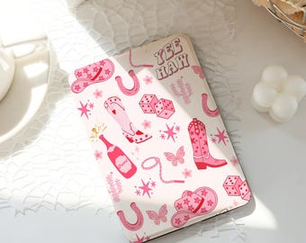 Kindle-hoesje westerncowboy, Kindle-hoesjes in stijl, Paperwhite 10e 11e 12e 6'' 6,8'' 7''-hoes, doorzichtige achterkant, automatisch ontwaken/slaapstand, YEEHAW