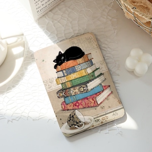 Vintage Book Kindle Case,Ins Style Kindle Cases,kindle Paperwhite 10th 11th 12th 6&#39;&#39; 6.8&#39;&#39; 7&#39;&#39; Case,Clear Back Sleeve, Auto Wake/Sleep