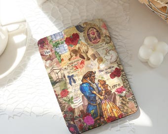 Beauty and the Beast Collage Art Kindle Case, Paperwhite 10th 11th 12th 6'' 6.8'' Case, Kobo Libra Case Cover, E-Reader Case,Book Lover Gift