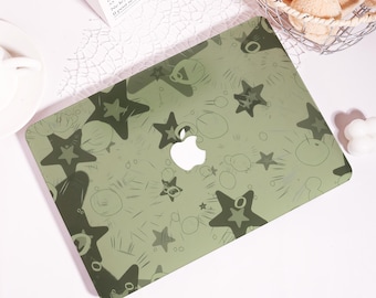 Personalized Olive Star MacBook Case,Laptop Cover for MacBook Pro 16 15 14,MacBook Air 15/13/11th,Laptop Sleeve Fits M4 M3 M2, Gifts For Her