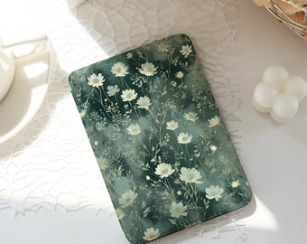 Blumenmuster Kindle Hülle, Ins Style Kindle Hüllen, Kindle Paperwhite 10.11.12.6 '' 6,8 '' 7 '' Hülle, Klare Rückseite, Auto Wake/Sleep