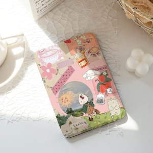 Cartoon Rabbit Cute Kindle Case,Ins Style Kindle Cases,Kindle Paperwhite 10th 11th 12th 6&#39;&#39; 6.8&#39;&#39; Case,Clear Back Sleeve, Auto Wake/Sleep