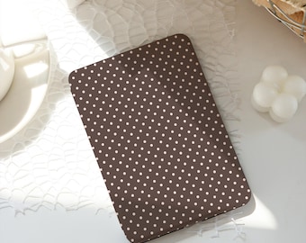 Brown Polka Dot Kindle Case, Ins Style Kobo Cover, Paperwhite 10th 11th 12th 6'' 6.8'' 7'' Case, Clear Back Sleeve, Auto Wake/Sleep