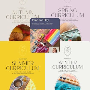 Year Long Waldorf Homeschool Kindergarten Curriculum PDF and Time For Play Waldorf Rhythms eBook, Steiner Preschool Full Year Resource