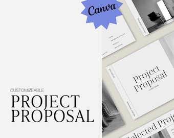 Project Proposal Template | Editable Canva Proposal | Business Contract Template | Minimalist Client Proposal PDF