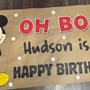 Hand Painted Birthday Banner