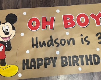 Banner de cumpleaños pintado a mano