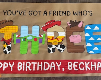 Banner de cumpleaños pintado a mano