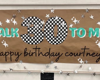 Hand Painted Birthday Banner