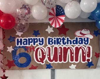 Hand Painted Birthday Banner
