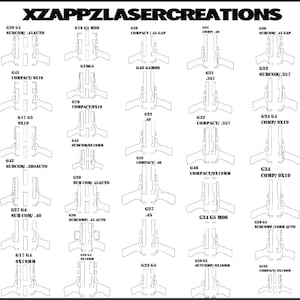 Blank Glock Template for engraving / outline for Ai and Ezcad tested  (XZAPPZ)