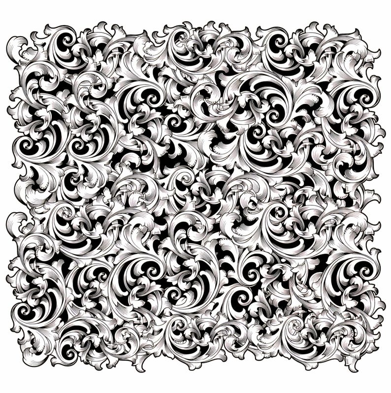 Seamless Scroll Patterns for Engraving - Etsy