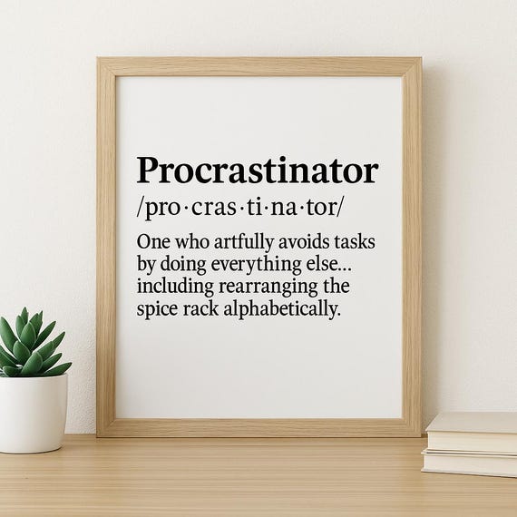 Procrastinator Definition SVG: Funny Sarcastic Quote (digital Download -  Etsy Ireland