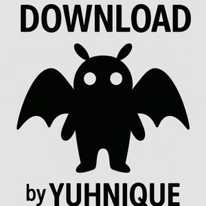 Kawaii Mottenmann Clipart: Cryptid SVG, PNG Schnittdatei