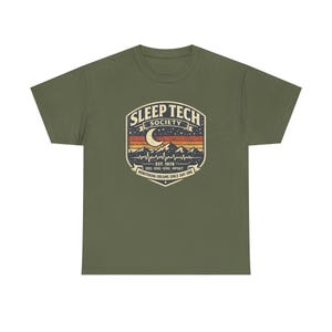 Shirt Sleep Tech Society, vintage T-shirt met EEG-golfvorm, RPSGT-polysomnografiecadeau