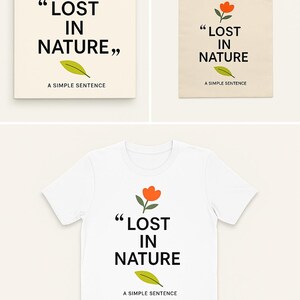 LOST IN NATURE Natur-Zitat-Grafik