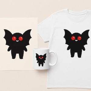 Kawaii Mothman Clipart: Cryptid PNG SVG PDF für Sublimation (digitaler Download
