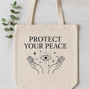 Bescherm je vrede SVG-png-bestand | Boho spiritueel lijntekeningenontwerp | All-Seeing Eye Cut-bestand voor Cricut & Silhouette