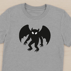Mottenmann Silhouette SVG: Cryptid Clipart, Paranormal T-Shirt Design (digitaler Download)