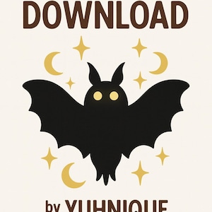 Mothman SVG PNG Bundle: Mystical Cryptid, Stars & Moon (Digital Download)