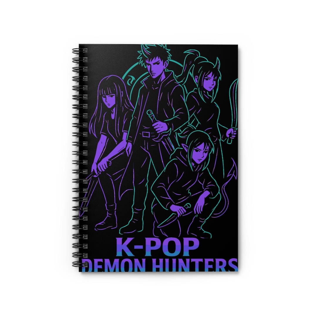 K-pop Demon Hunters Spiral Notebook, Anime Journal, Gift for K-pop Fans ...
