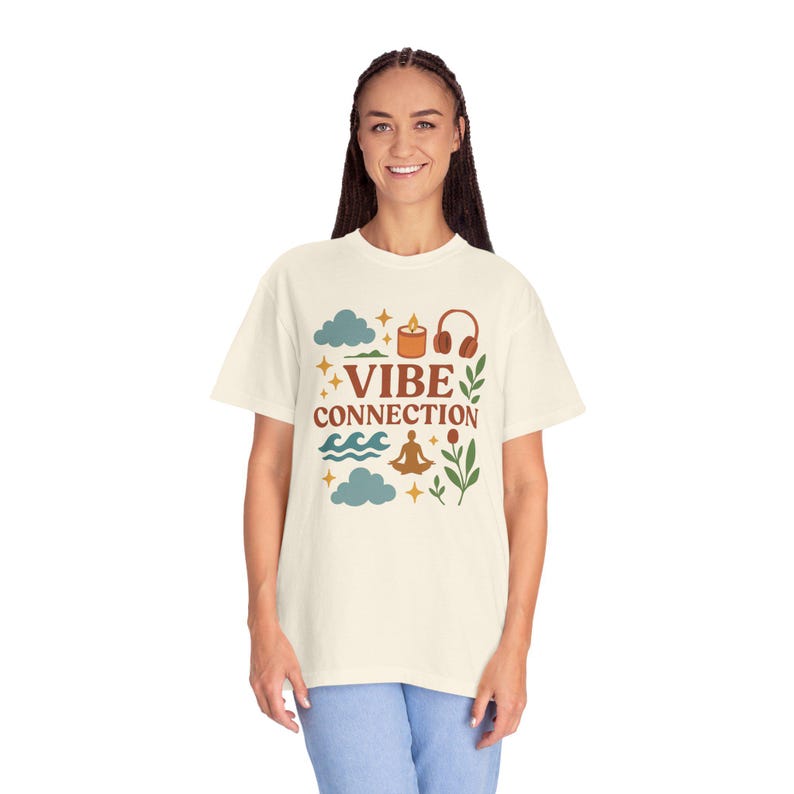 Unisex Vibe Connection T-Shirt: Garment-Dyed US Cotton Tee image 1