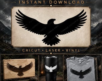 Thunderbird SVG PNG, Cryptid Silhouette Cut File (Digital Download)