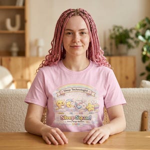 Sömnteknologskjorta, Sleep Squad Kawaii-tröja, RPSGT EEG-teknikkläder