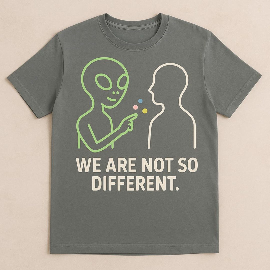 Funny Alien Graphic Tee, Minimalist Space Humor Shirt - Etsy