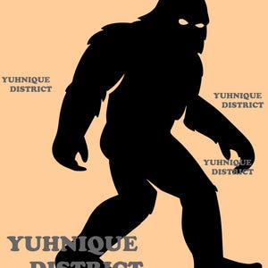 Bigfoot Silhouette Vector: Sasquatch PNG, Cryptid Clipart (Digital Download)