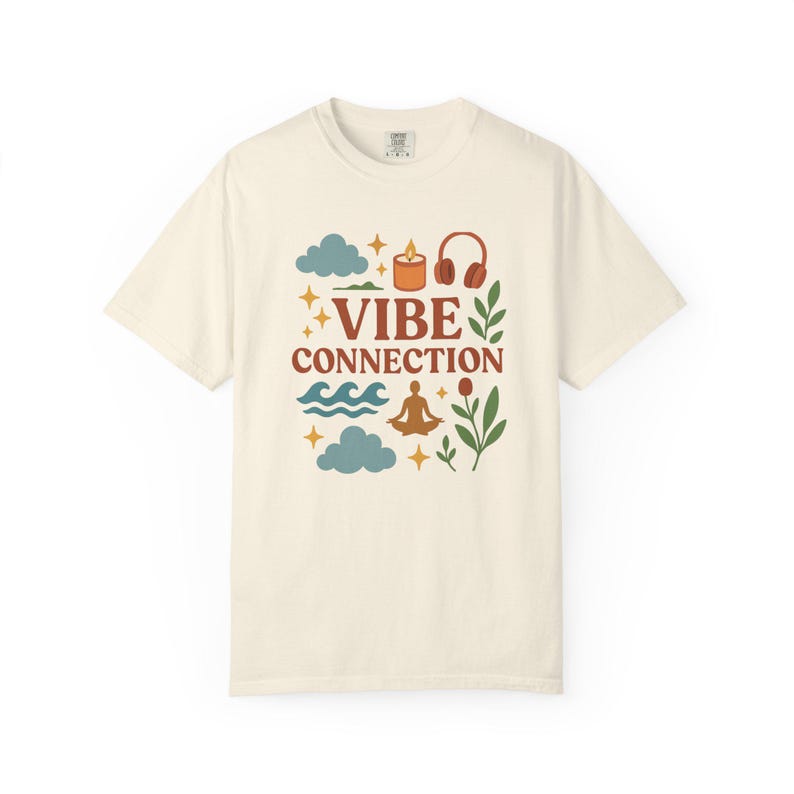Unisex Vibe Connection T-Shirt: Garment-Dyed US Cotton Tee image 2