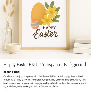 Afbeelding vrolijk Pasen – PNG SVG EPS pdf | Transparante achtergrond Lentebloemen Clipart