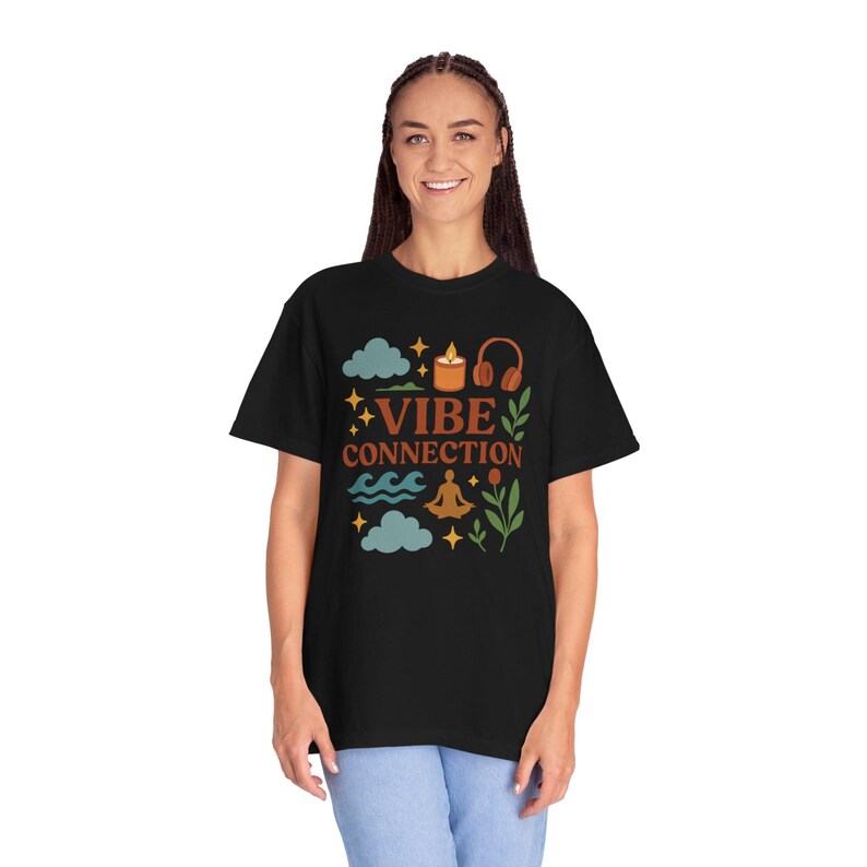 Unisex Vibe Connection T-Shirt: Garment-Dyed US Cotton Tee image 7
