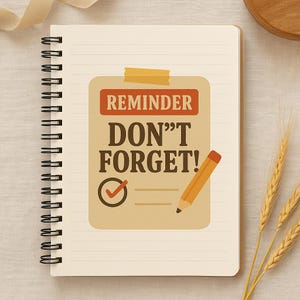 Reminder Don’t Forget Note – Scrapbook Graphic | PNG SVG PDF eps