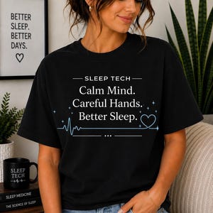 Schlaf Tech Shirt | Ruhiger Geist, vorsichtige Hände, besserer Schlaf | RPSGT Tee
